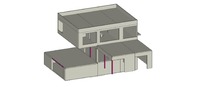 Rendrovaný 3D model rodinného domu